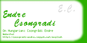endre csongradi business card