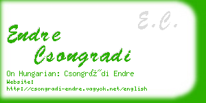 endre csongradi business card